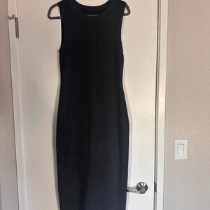 Jenny Kayne, charcoal, knit dress, NEW, medium